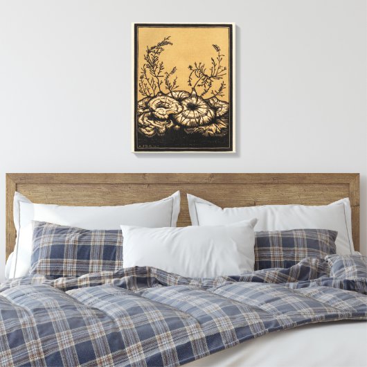 bloeiende bloemen canvas afdruk (Insitu (Slaapkamer))