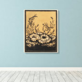 bloeiende bloemen canvas afdruk (Insitu (Houten vloer))