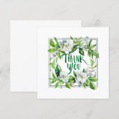 Bloeiende bloemen Dank je wel kaart (Voorkant / Achterkant)