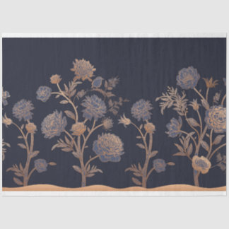 Bloeiende bloemen in een lijn tissuepapier