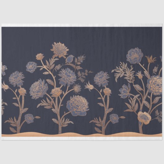 Bloeiende bloemen in een lijn tissuepapier (Voorkant)