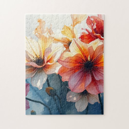Bloeiende Bloemen Legpuzzel (Verticaal)