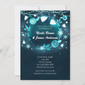 Bloeiende Bloemen Nacht Whimsical Tuin Bruiloft Kaart (Voorkant)