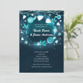 Bloeiende Bloemen Nacht Whimsical Tuin Bruiloft Kaart (Staand voorkant)