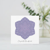Bloeiende Bloemen Note Kaart in Violet (Staand voorkant)