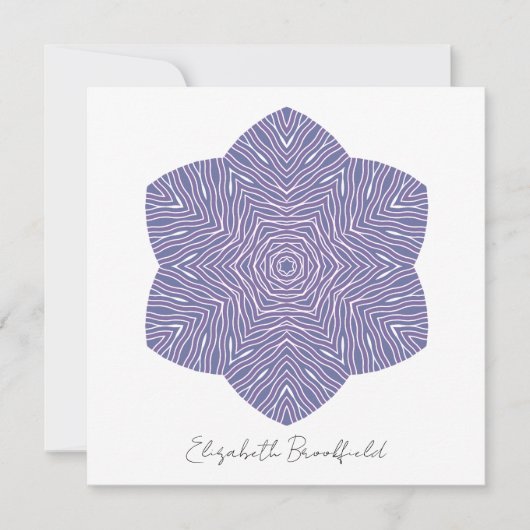 Bloeiende Bloemen Note Kaart in Violet (Voorkant)