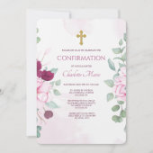 Bloeiende Bloemen Religieuze Uitnodiging (Voorkant)