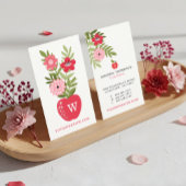 Bloeiende Bloemen Rode Appel Learning Tutoring Visitekaartje