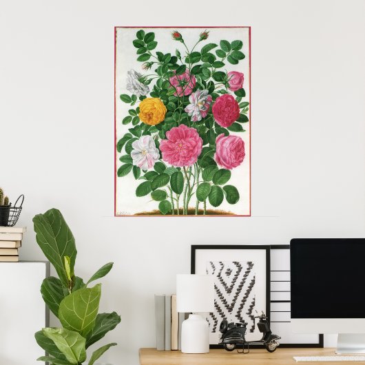  bloeiende bloemen, Rozen van de lentuin Poster (Thuiskantoor)