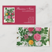  bloeiende bloemen, Rozen van de lentuin Visitekaartje (Voorkant / Achterkant)