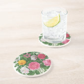  bloeiende bloemen, Rozen van de lentuin Zandsteen Onderzetter (Zijkant)