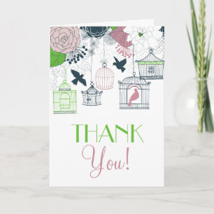  bloeiende bloemen van de lente Hartelijk dank Bedankkaart