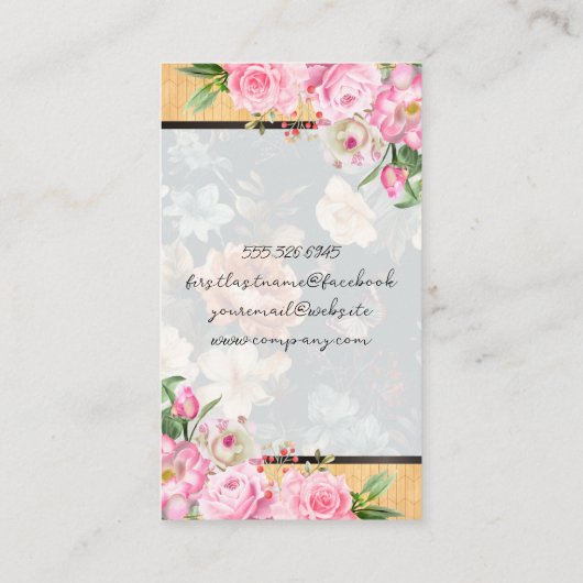 Bloeiende Bloemen Visitekaartje (Achterkant)