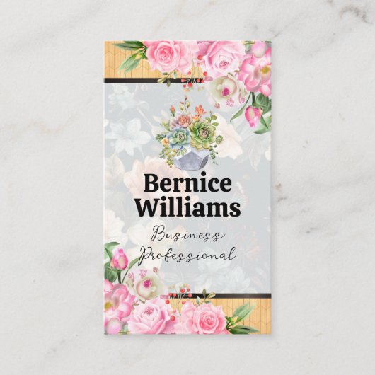 Bloeiende Bloemen Visitekaartje (Voorkant)