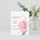 Bloeiende Bloemen Vlinders Trouw Aankondiging 2 (Staand voorkant)