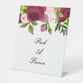  BLOEIENDE BLOEMEN VRIJGEZELLENFEEST RECLAMEBORD MET VOETSTUK