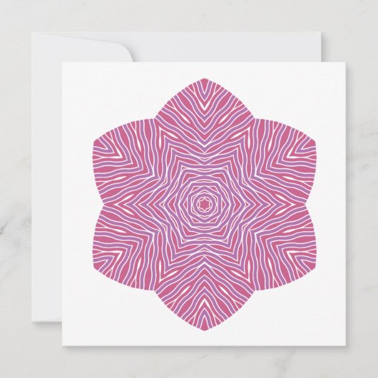 Bloeiende Bloemennota Kaart in Rood en Violet (Voorkant)