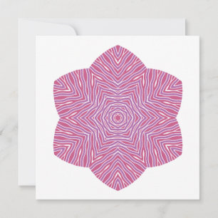 Bloeiende Bloemennota Kaart in Rood en Violet