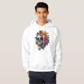 Bloeiende Bloemenschedel Hoodie (Voorkant volledig)