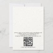 Bloeiende Bloemige Elegante Moderne QR Code Trouw Kaart (Achterkant)