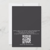 Bloeiende Bloemige Elegante QR Code Huwelijk Kaart (Achterkant)