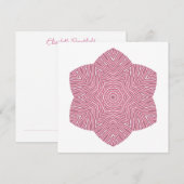 Bloeiende Bloemnotitie Kaart in Roos en pruim (Voorkant / Achterkant)