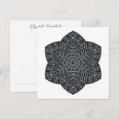 Bloeiende Bloemnotitie Kaart in zwart-wit (Voorkant / Achterkant)