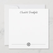 Bloeiende Bloemnotitie Kaart in zwart-wit (Achterkant)