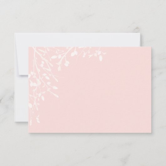 Bloeiende bloesem bloemenbruiloft rsvp (Achterkant)