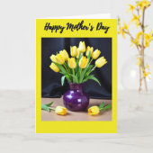 Bloeiende Bloesems Moederdagkaart Kaart (Gele Bloem)