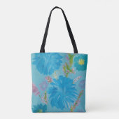 Bloeiende Bluebells Bloemen Canvas tas (Achterkant)