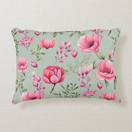 Bloeiende Blush Meadow-Bloemblaadjes Accent Kussen