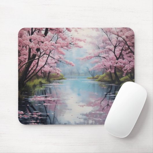 Bloeiende bomen Spring River Muismat (Met muis)