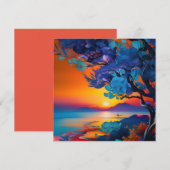 Bloeiende Boom aan het Meer bij zonsopgang (Voorkant / Achterkant)