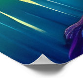 Bloeiende boom boven water poster (Hoek)