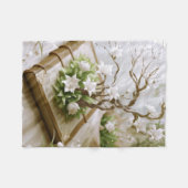 Bloeiende boom groeien uit een boek fleece deken (Voorkant (Horizontaal))