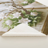 Bloeiende boom groeien uit een boek sherpa deken (3/4)