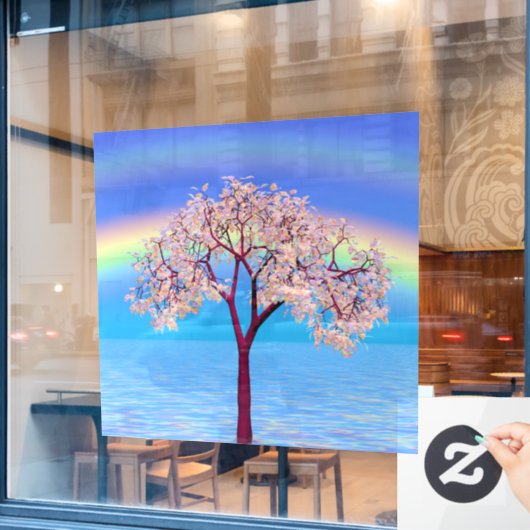 Bloeiende Boom Raamsticker (Cafe Raam)