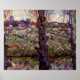 Bloeiende boomgaard, Arles door Vincent van Gogh Poster