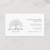 Bloeiende boomhut onroerend goed Logo Realtor Visitekaartje (Achterkant)