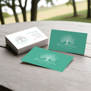 Bloeiende boomhut onroerend goed Logo Realtor Visitekaartje