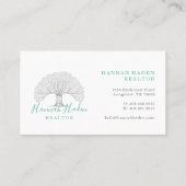 Bloeiende boomhut onroerend goed Logo Realtor Visitekaartje (Achterkant)