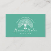 Bloeiende boomhut onroerend goed Logo Realtor Visitekaartje (Voorkant)