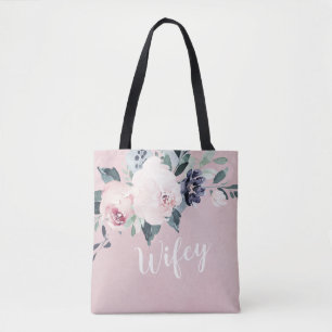 Bloeiende botanische blos bloesem gepersonaliseerd tote bag
