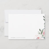 Bloeiende botanische blos waterverf floraal bedankkaart (Achterkant)