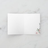 Bloeiende botanische blos waterverf floraal bedankkaart (Binnen)