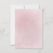 Bloeiende botanische blush bloemenbruiloft RSVP (Achterkant)