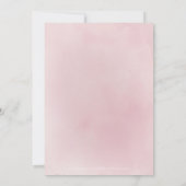 Bloeiende botanische blush bloemenverjaardagsfeest kaart (Achterkant)