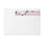 Bloeiende botanische blush waterverf bloemenbruilo (Achterkant)