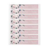 Bloeiende botanische blush waterverf bloemenbruilo (Vel)